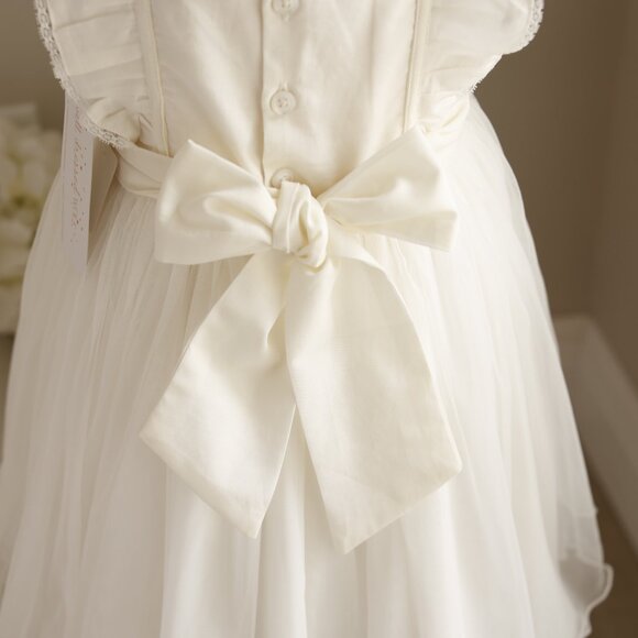 Well Dressed Wolf Simply Ivory Tulle Dress Pinafore 100% Cotton Portraits NWT - Picture 7 of 8